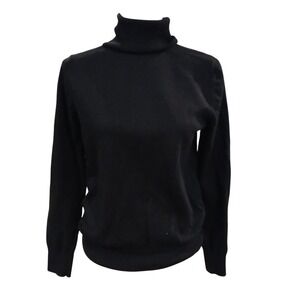 Banana Republic Black Merino Wool Turtleneck Sweater Women's Size M